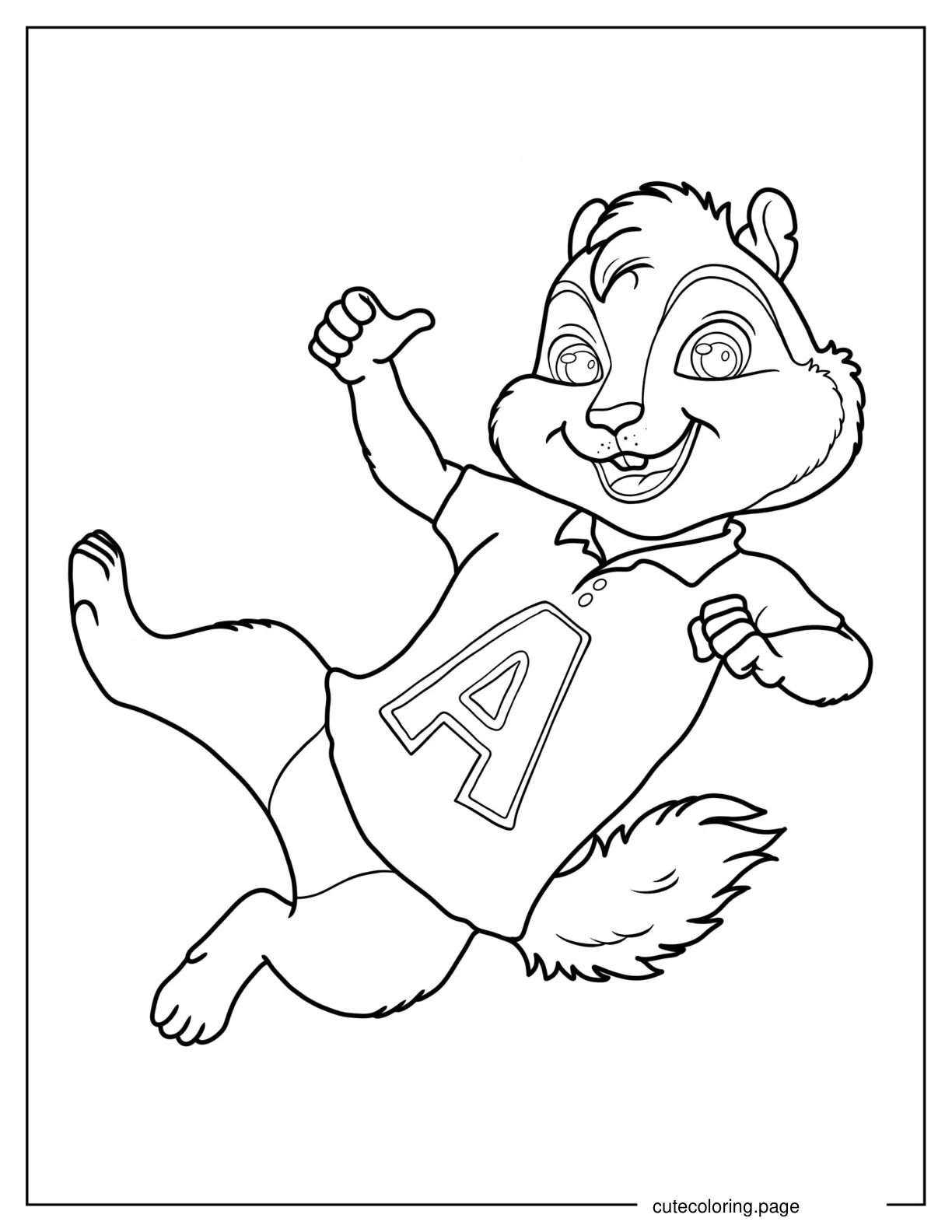 Alvin Wearing Polo Shirt Coloring Page coloring page