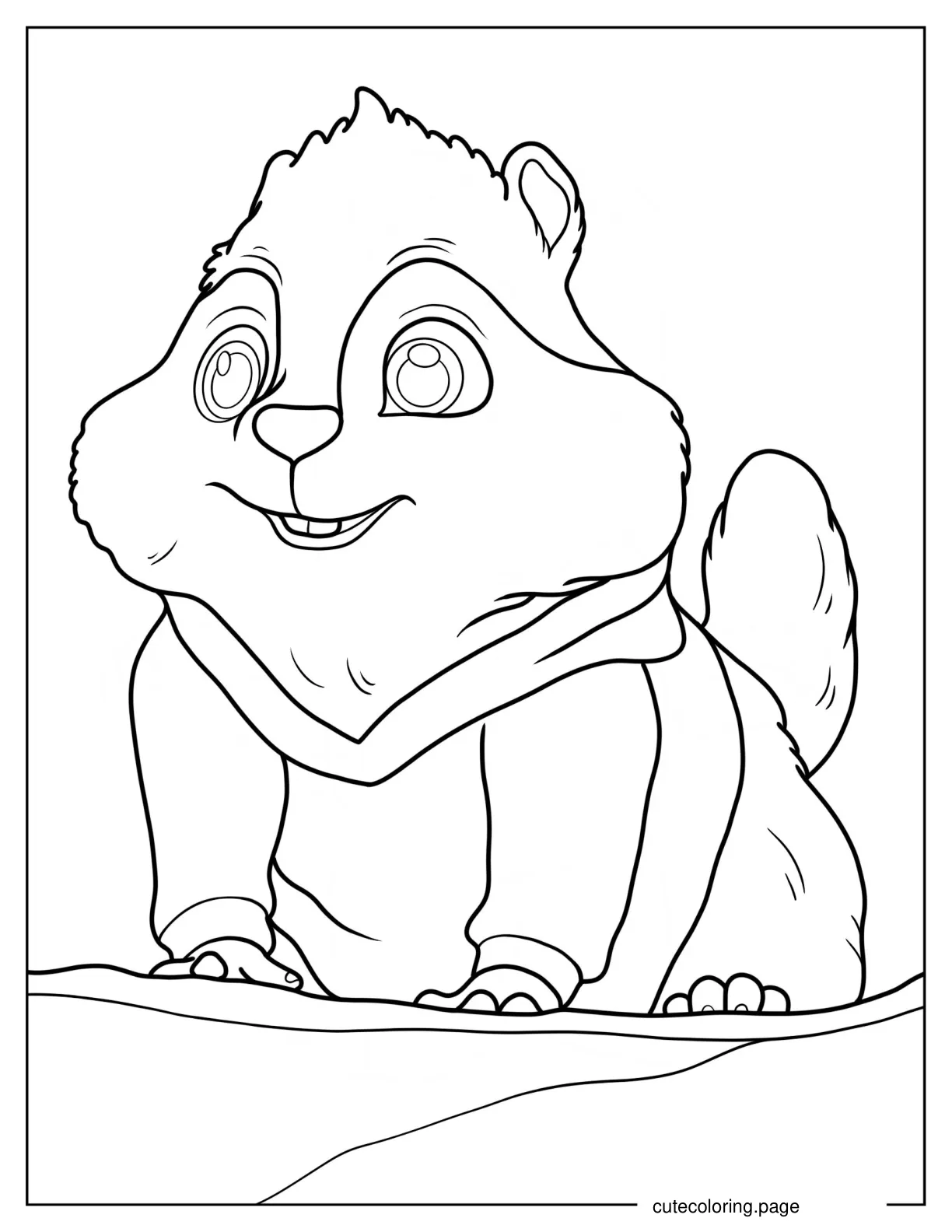 Simple Outline Of Theodore Coloring Sheet For Kids coloring page