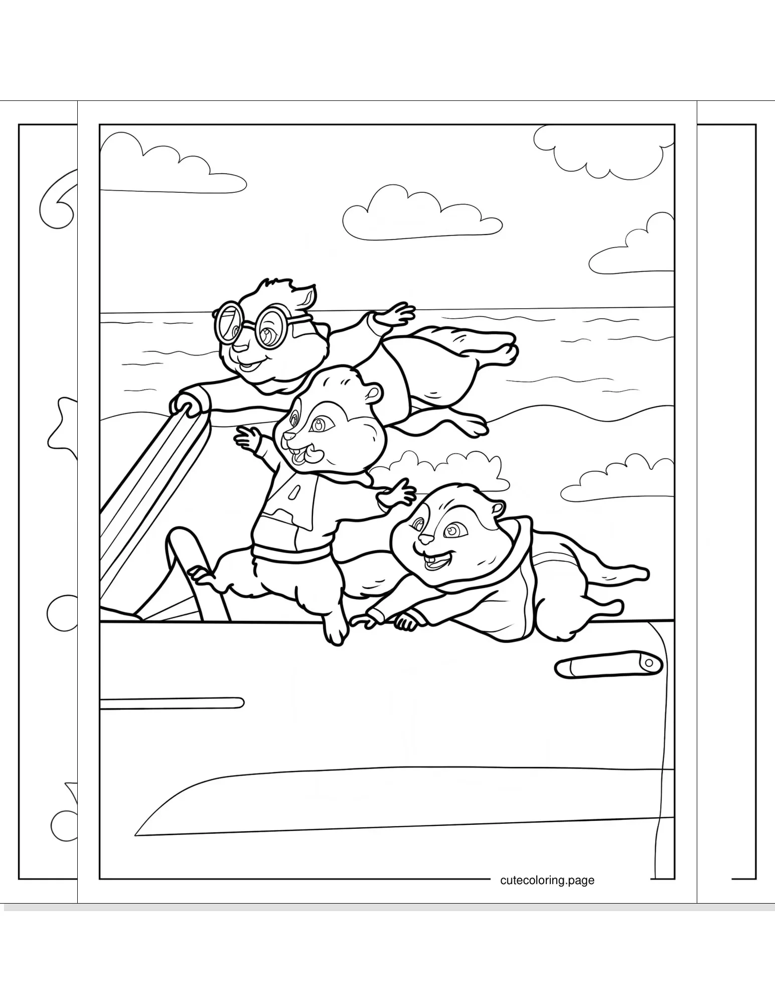 alvin and the chipmunks coloring pages coloring page