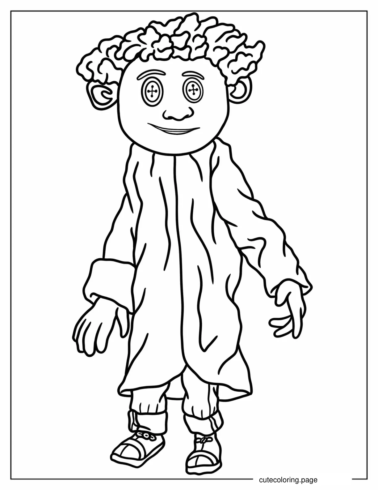 Simple Outline Of Other Wybie Coloring Page For Kids coloring page