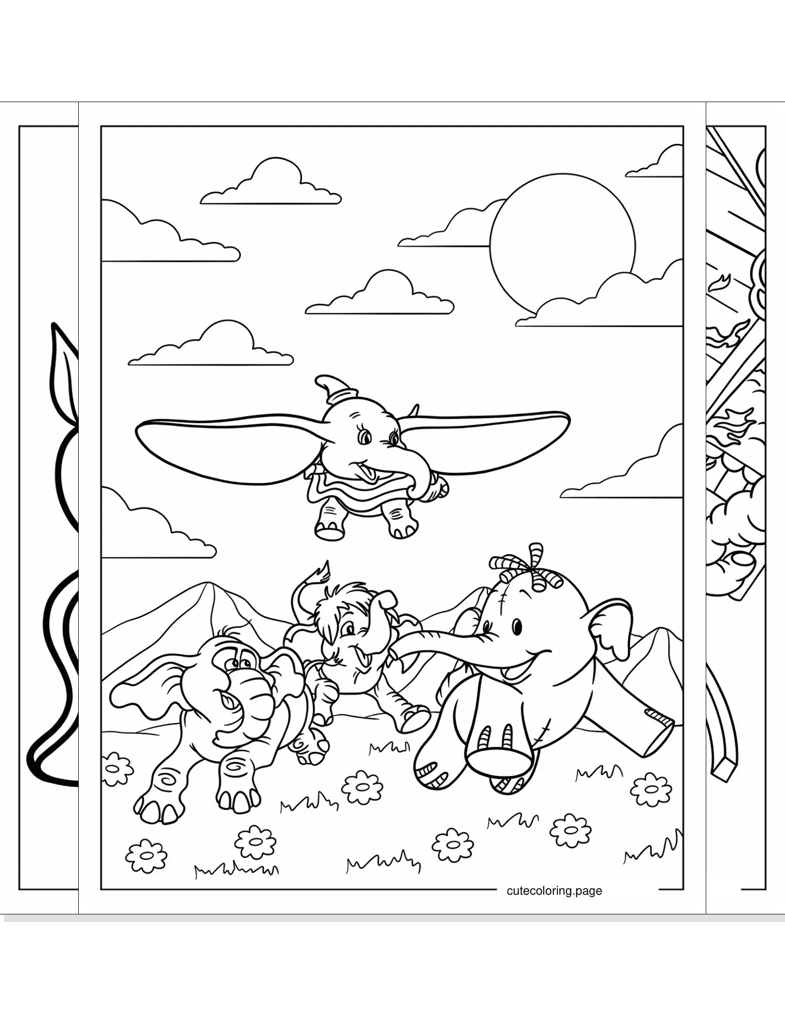 dumbo coloring pages coloring page