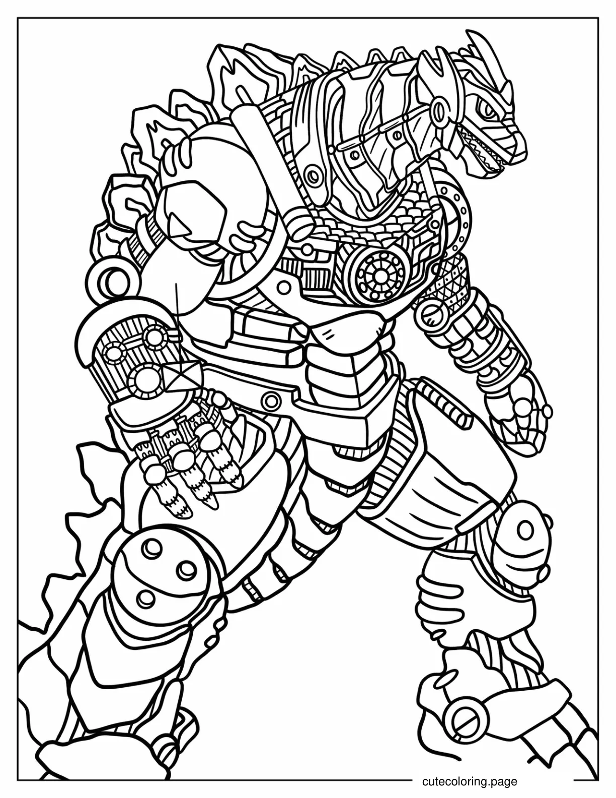 Mechagodzilla Coloring Page For Kids coloring page