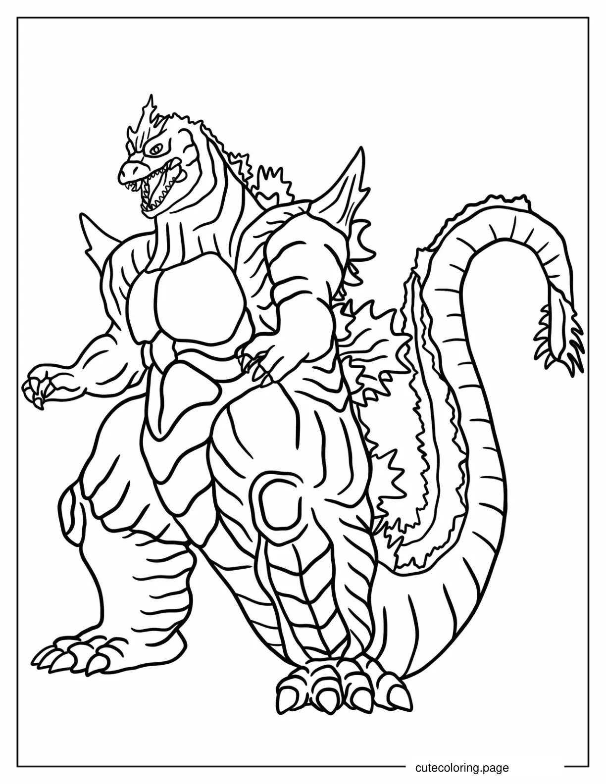 Super Godzilla Coloring Sheet coloring page