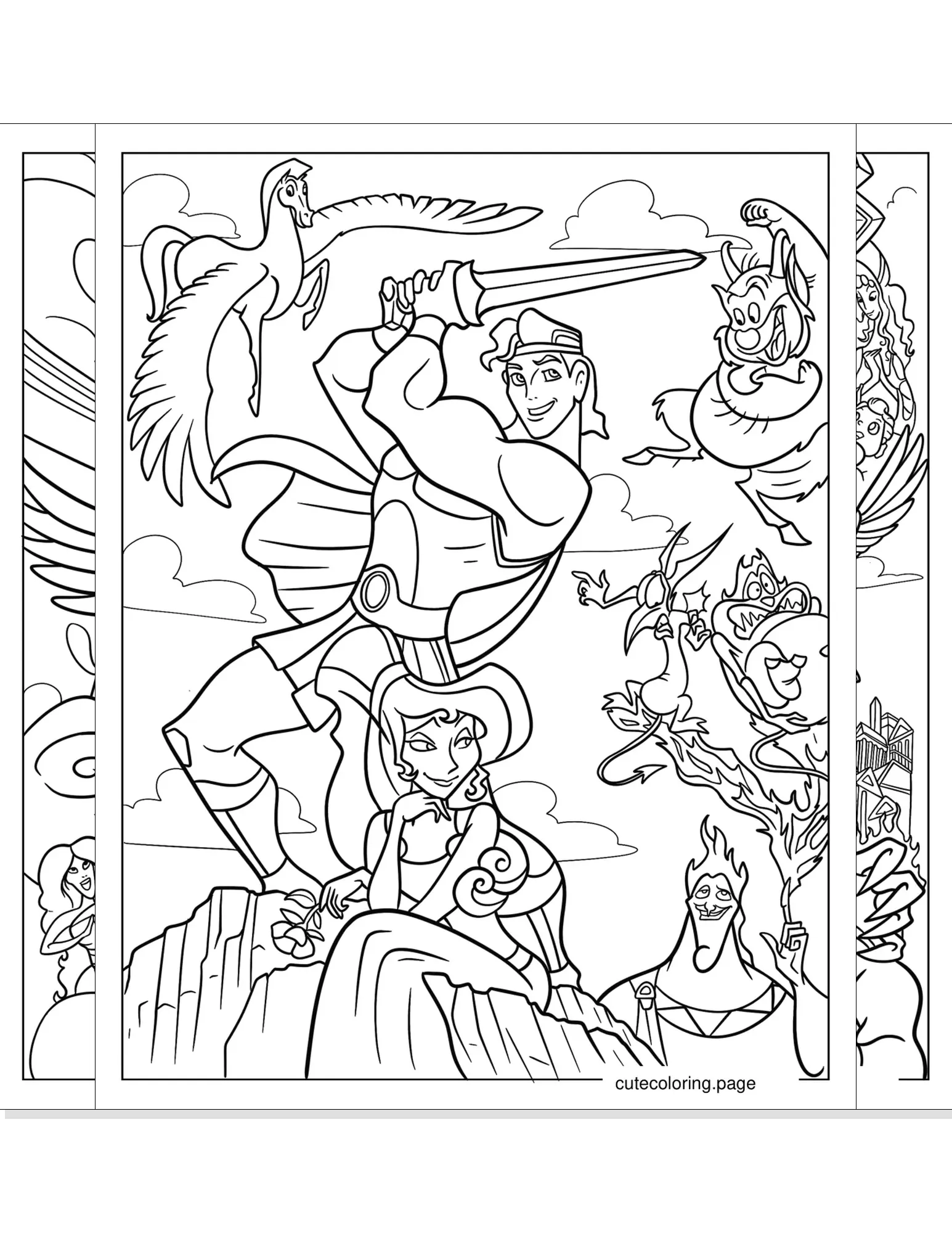 hercules coloring pages coloring page