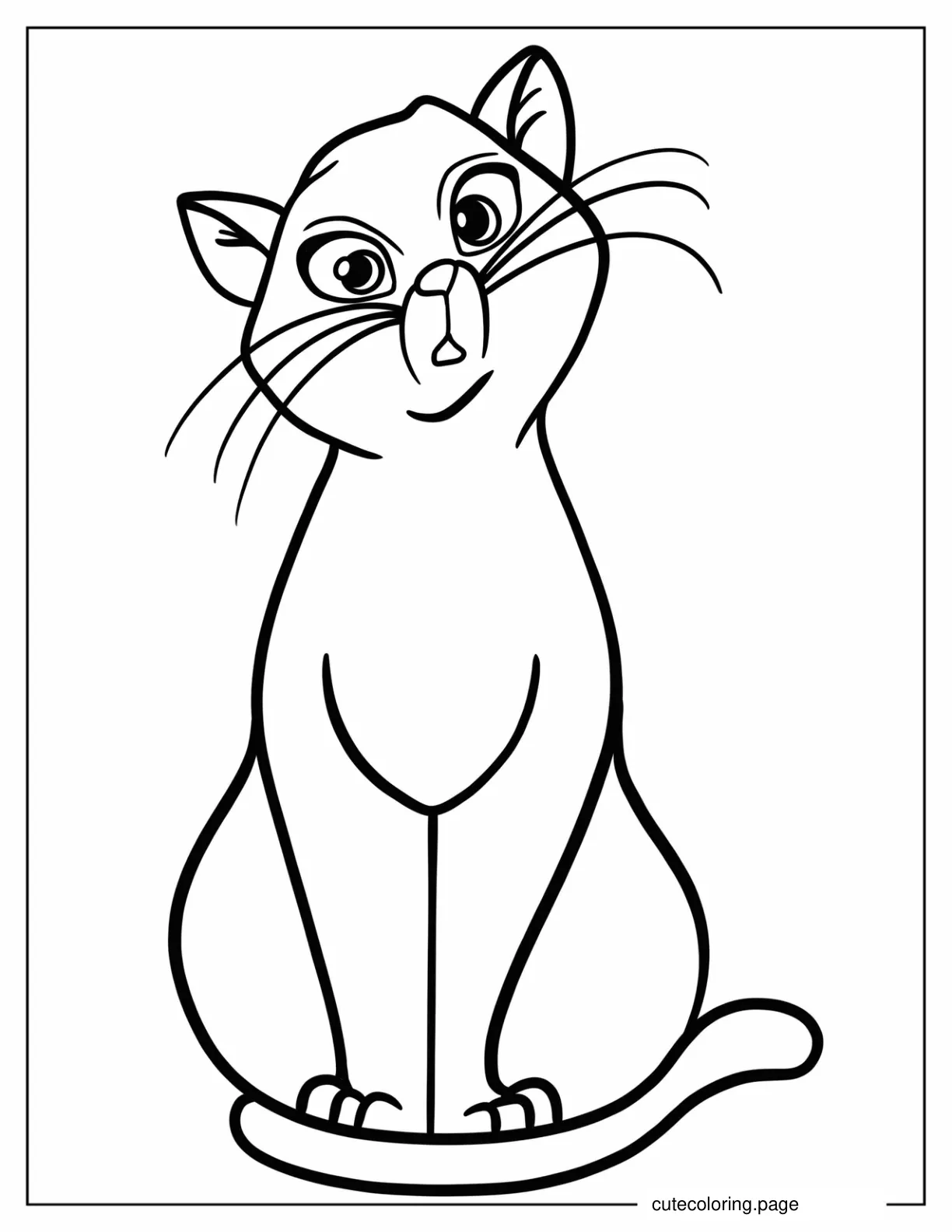 Easy Outline Of Thackery Binx Coloring Page For Kids coloring page