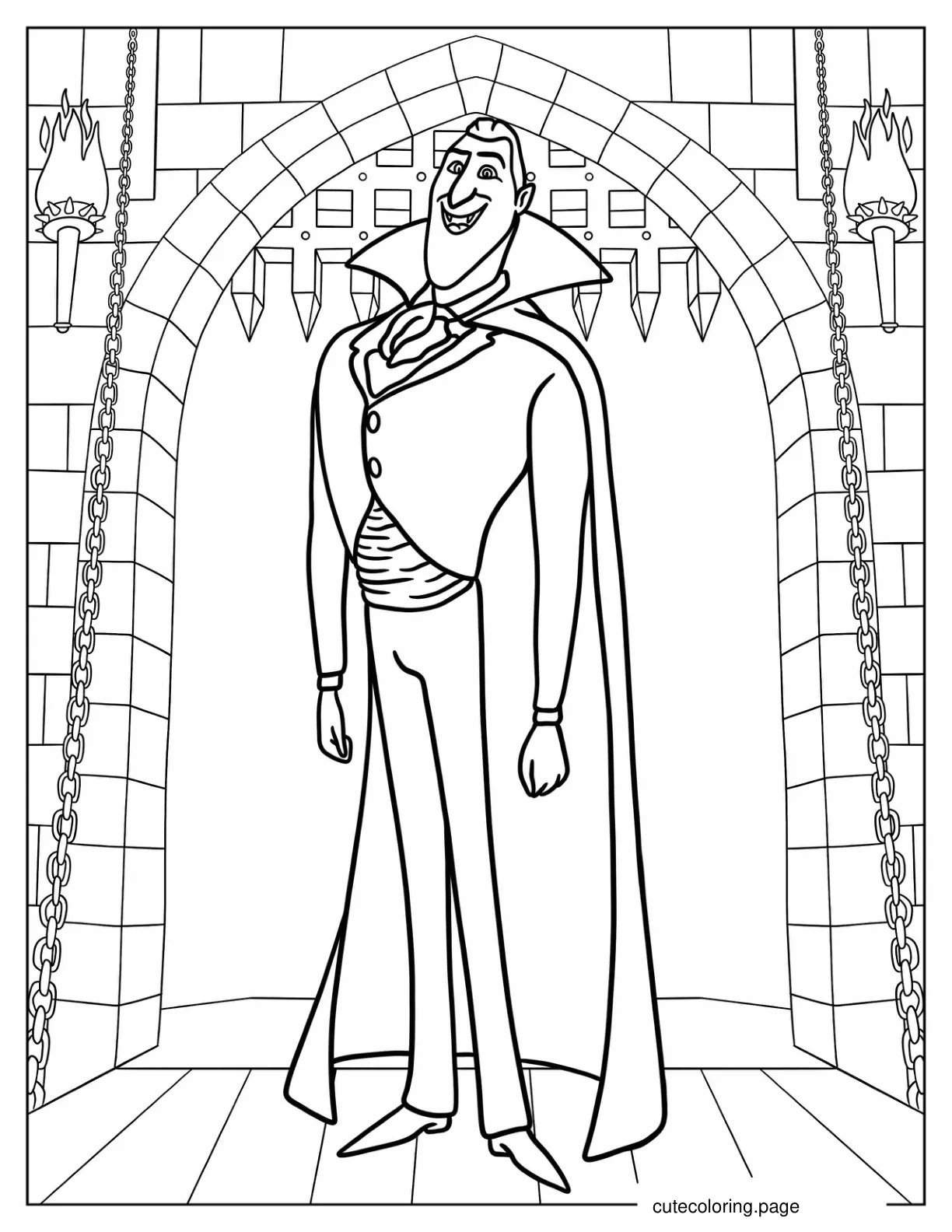 Count Dracula Of Hotel Transylvania Coloring Page coloring page