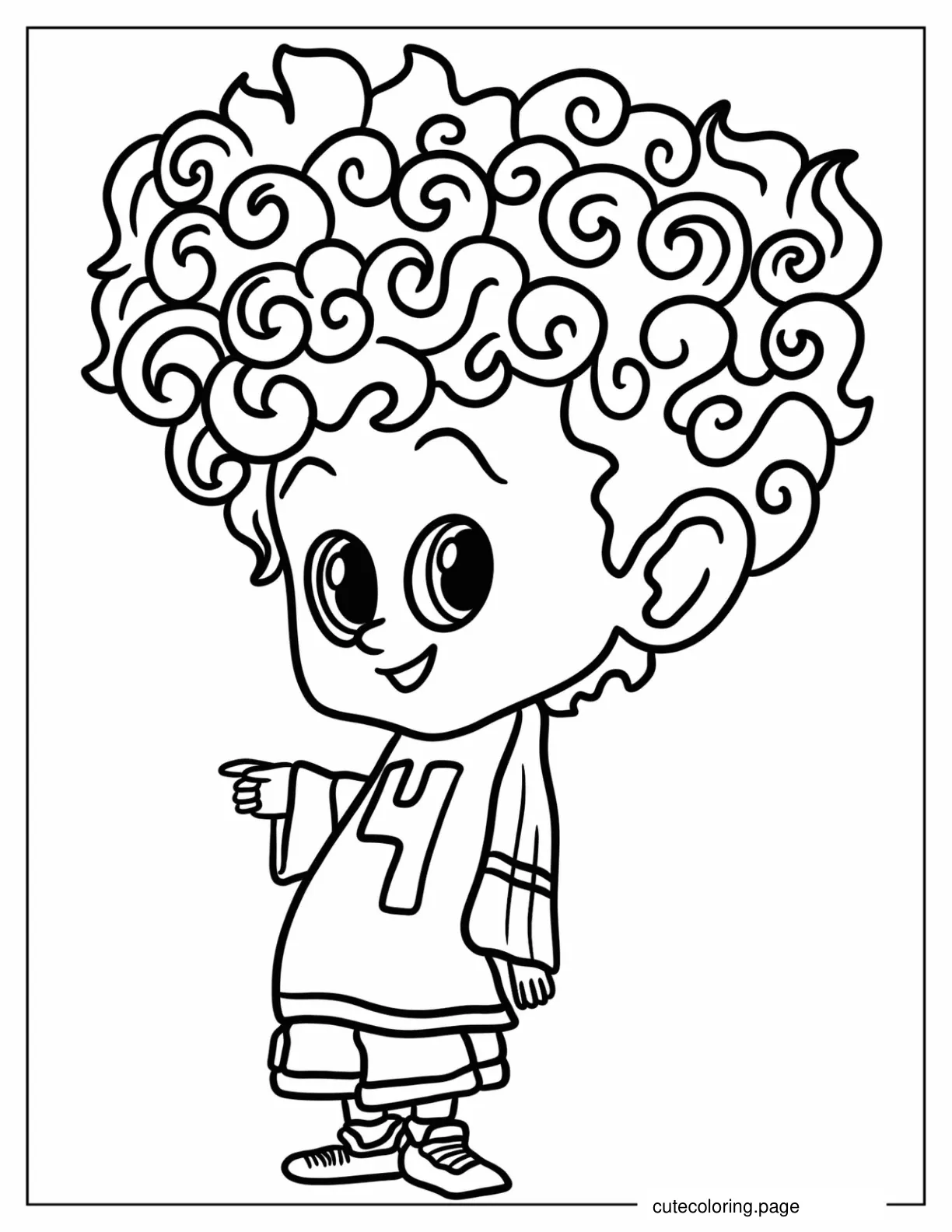 Kawaii Dennis Coloring Sheet For Kids coloring page