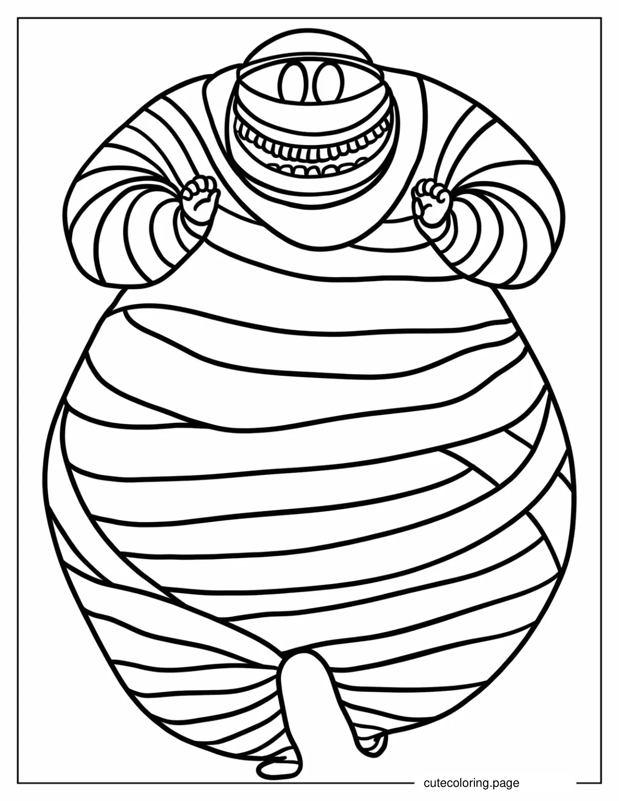 Smiling Murrray The Mummy Coloring Page coloring page