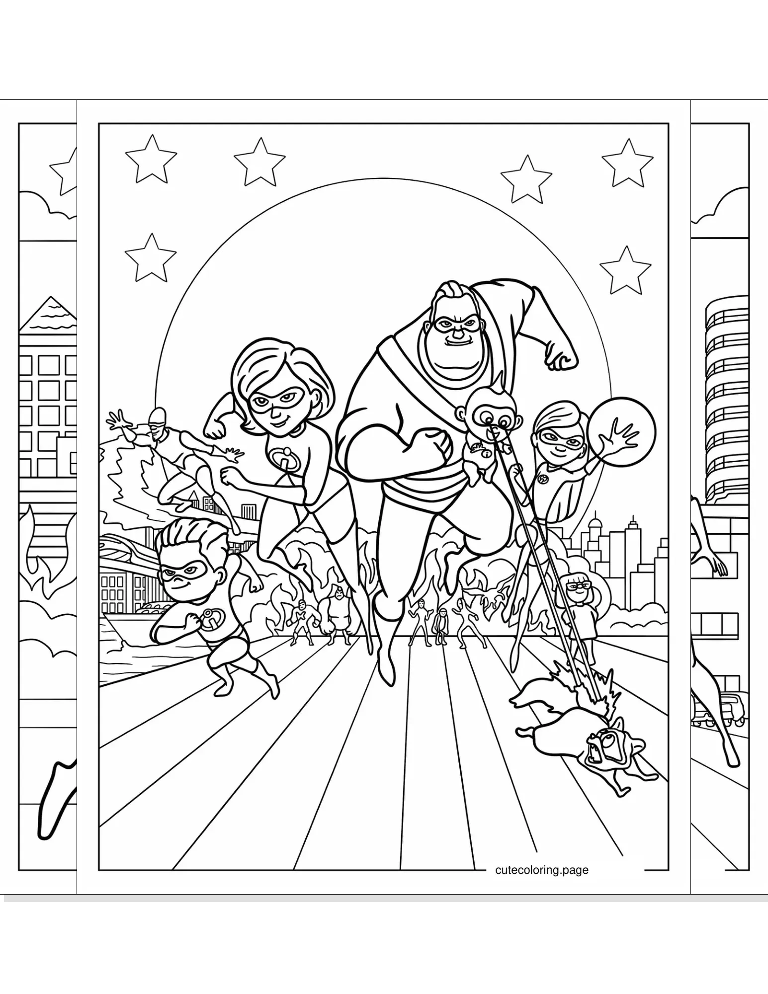 incredibles coloring pages coloring page