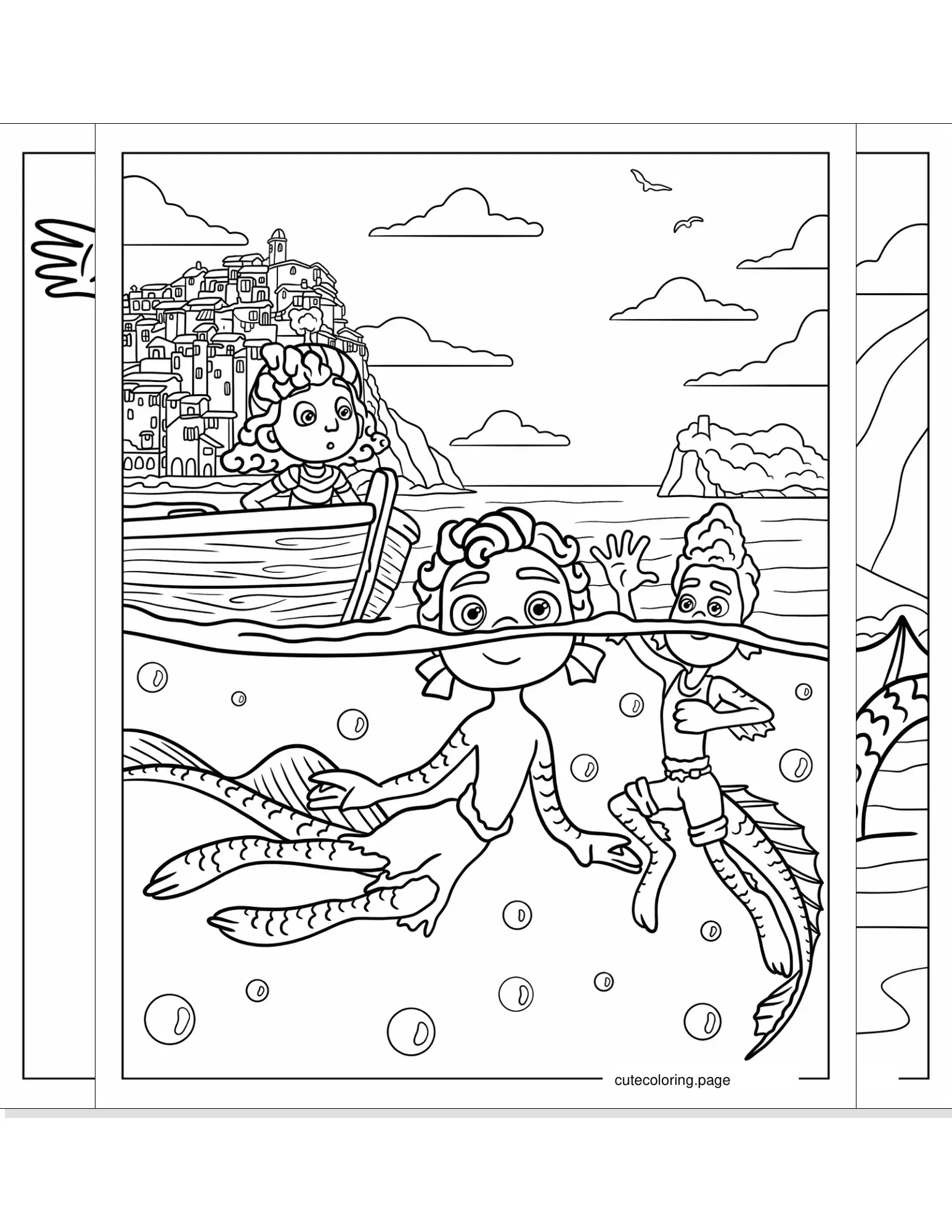 luca coloring pages coloring page