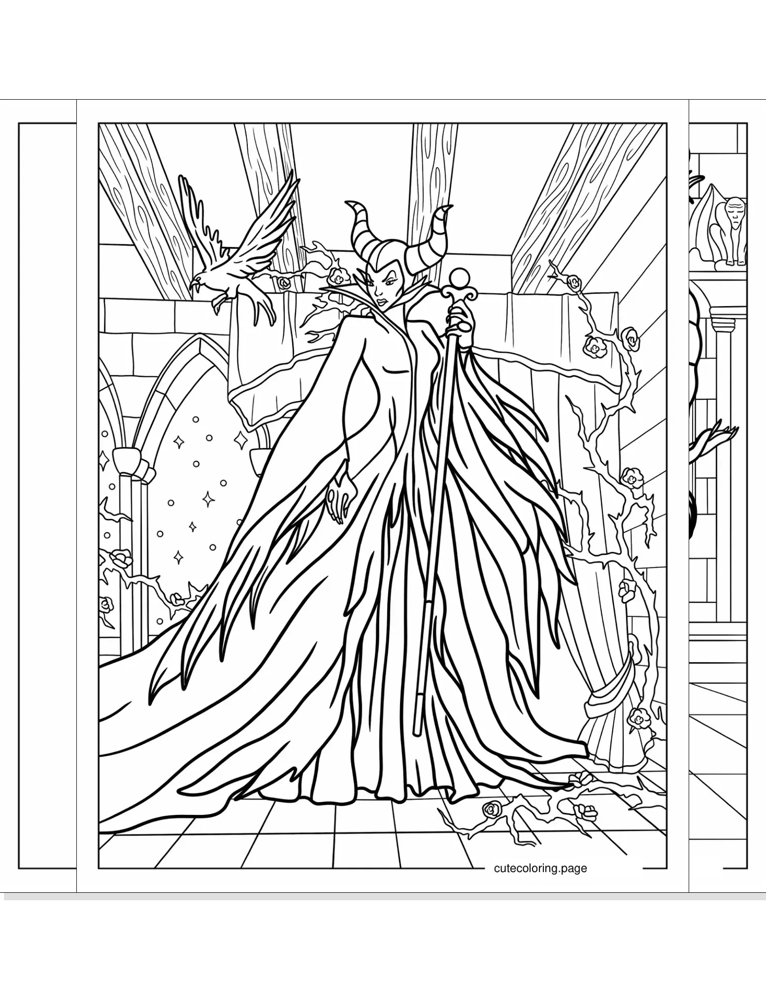 maleficent coloring pages coloring page