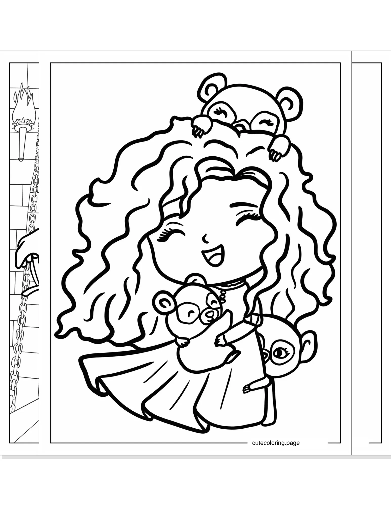 merida coloring pages coloring page