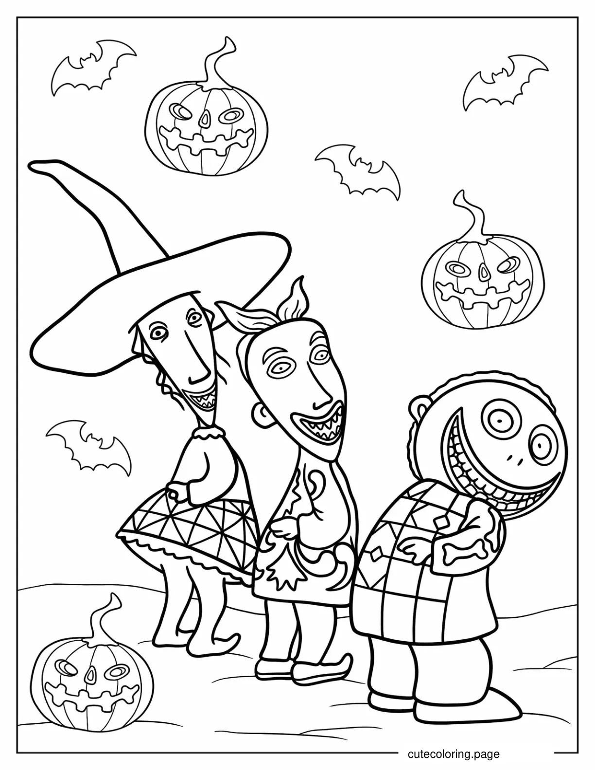 Kawaii Lock Shock and Barrel Coloring In coloring page