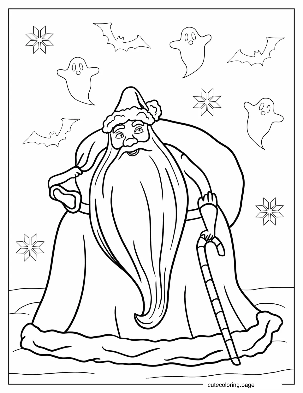 Nightmare Before Christmas Santa Claus coloring page