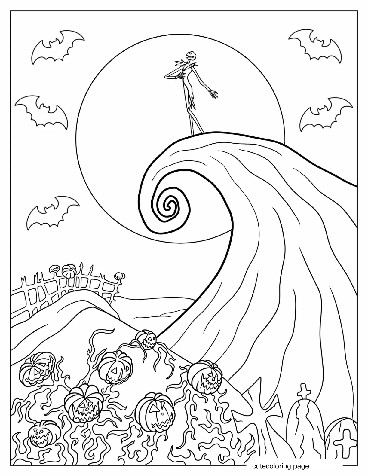 The Nightmare Before Christmas Poster Coloring Sheet coloring page