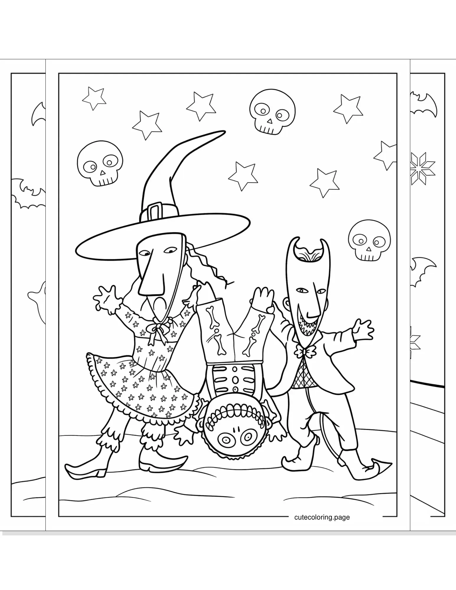 nightmare before christmas coloring pages coloring page