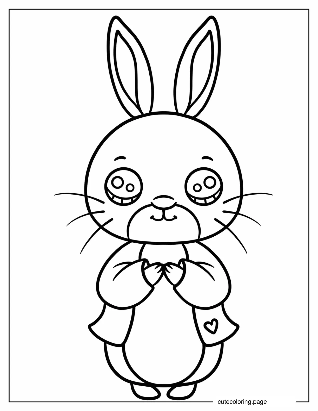 Kawaii Peter Rabbit Coloring Sheet For Preschoolers coloring page