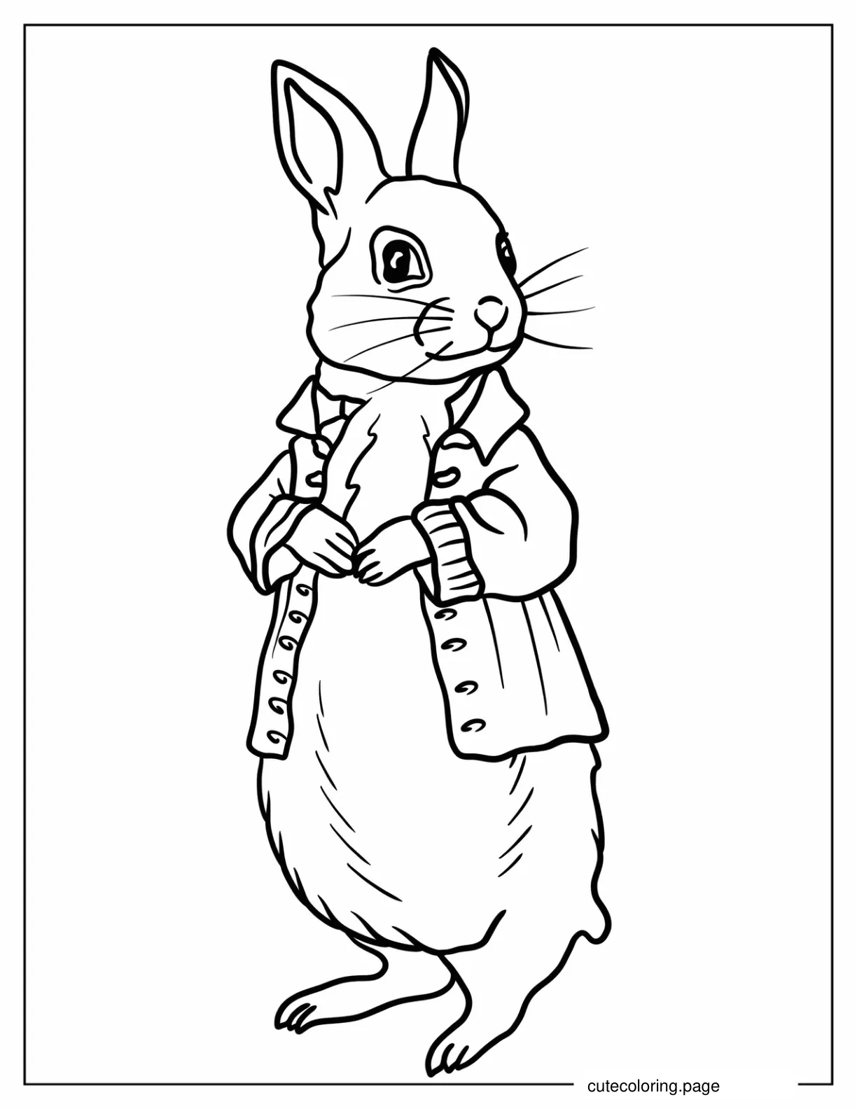 Simple Peter Rabbit Coloring Page For Kids coloring page