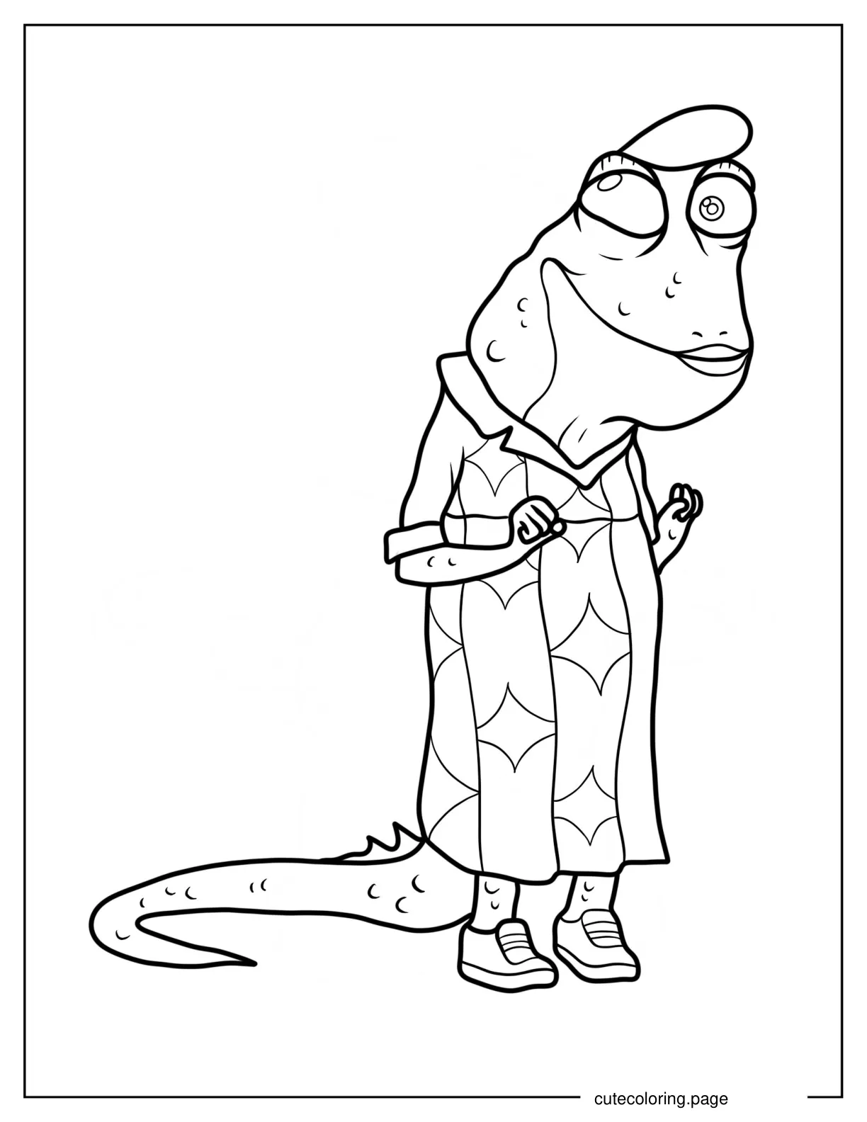 Miss Crawly Sing Outline Coloring Sheet 1 coloring page