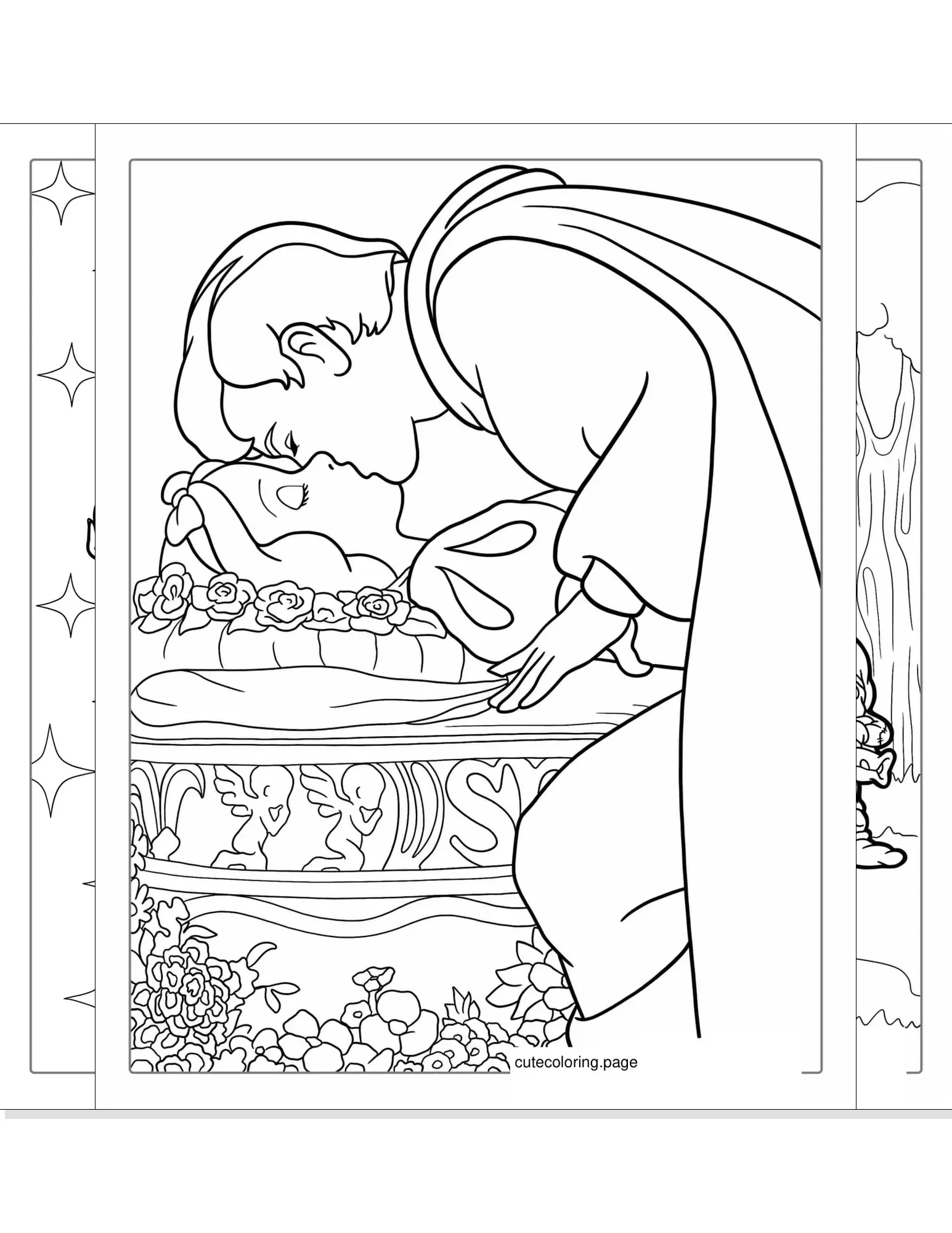 snow white coloring pages coloring page