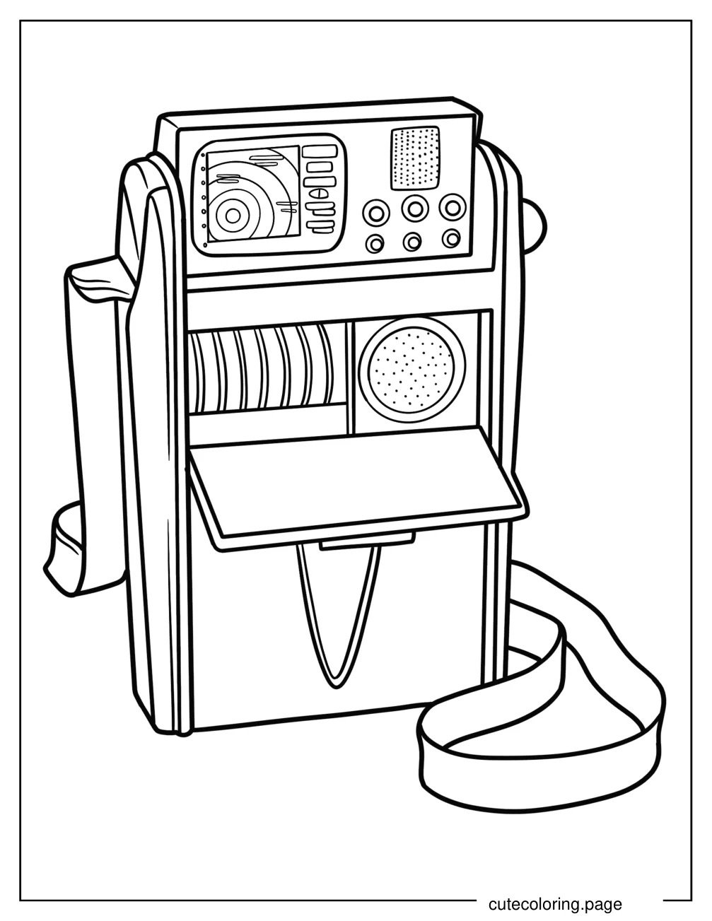 Easy Star Trek Tricorder Coloring Sheet For Kids coloring page