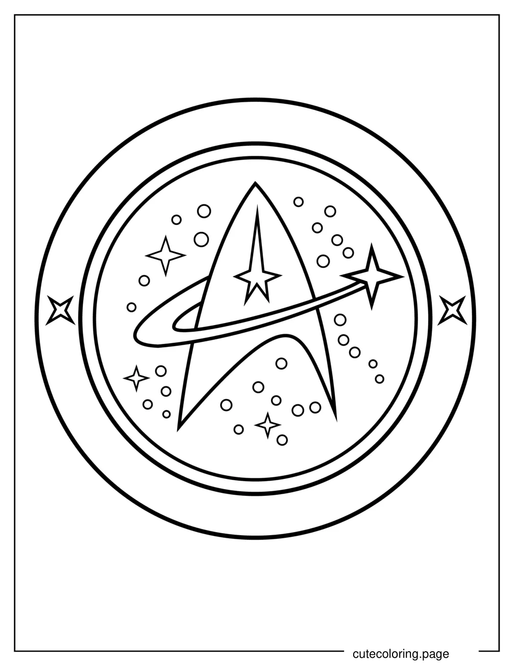 Star Trek Starfleet Command Logo Coloring Page coloring page