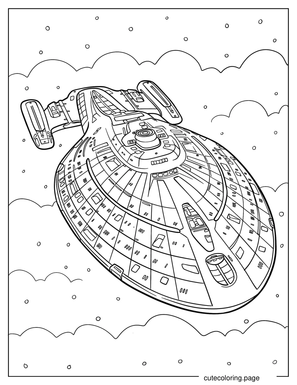 Star Trek USS Voyager coloring page