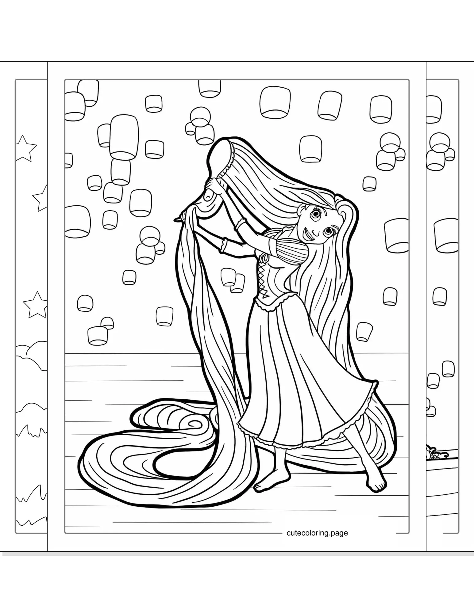 tangled coloring pages coloring page