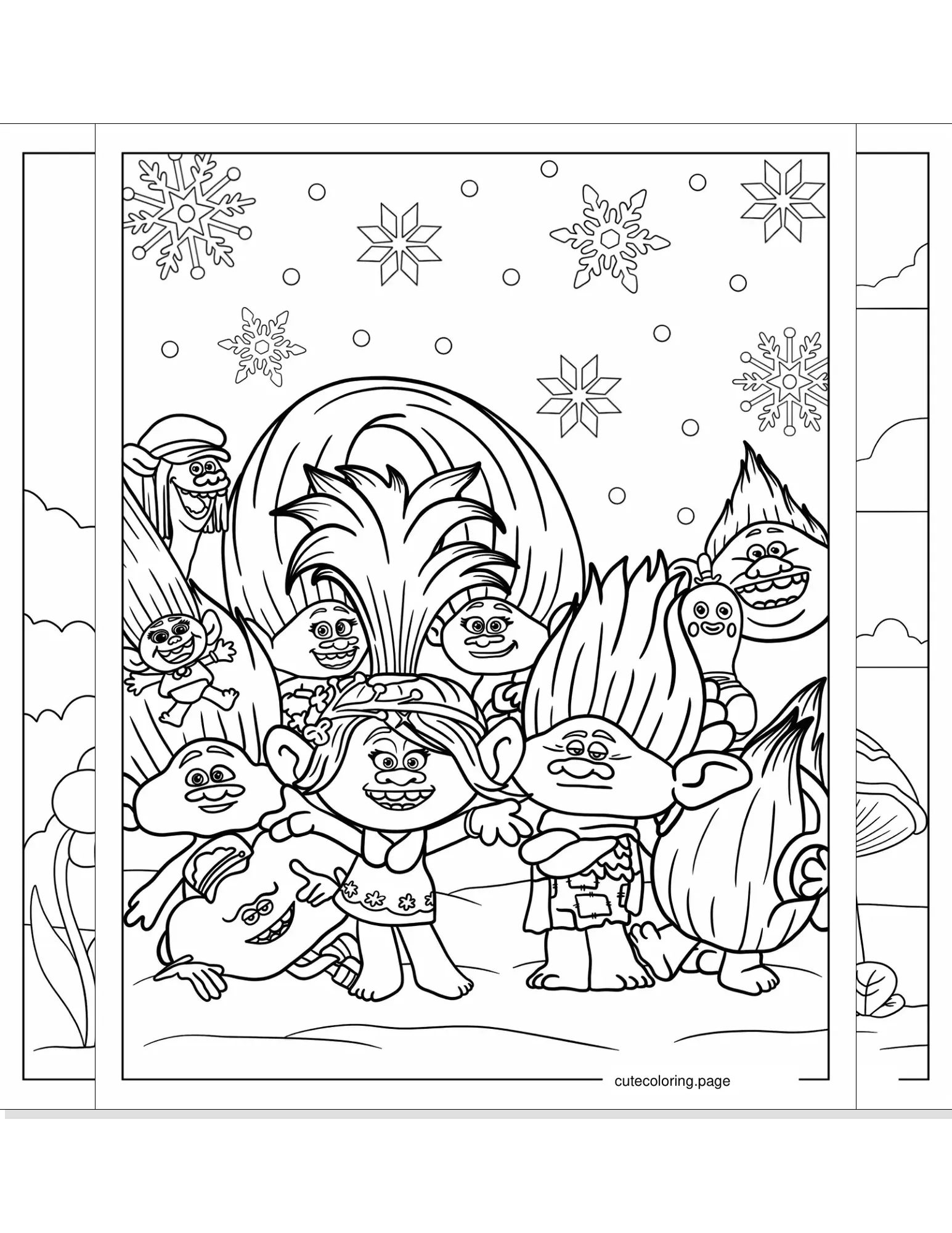 trolls coloring pages coloring page