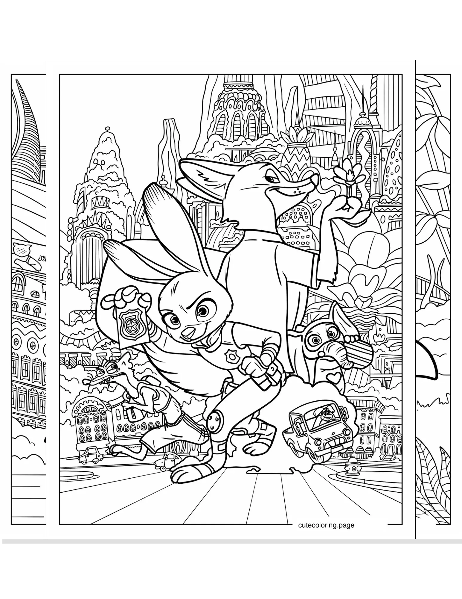 zootopia coloring pages coloring page